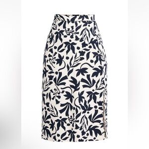 Women’s Plus Linen Blend Midi Skirt with Side Slit XXL 20 Cottagecore Floral NWT